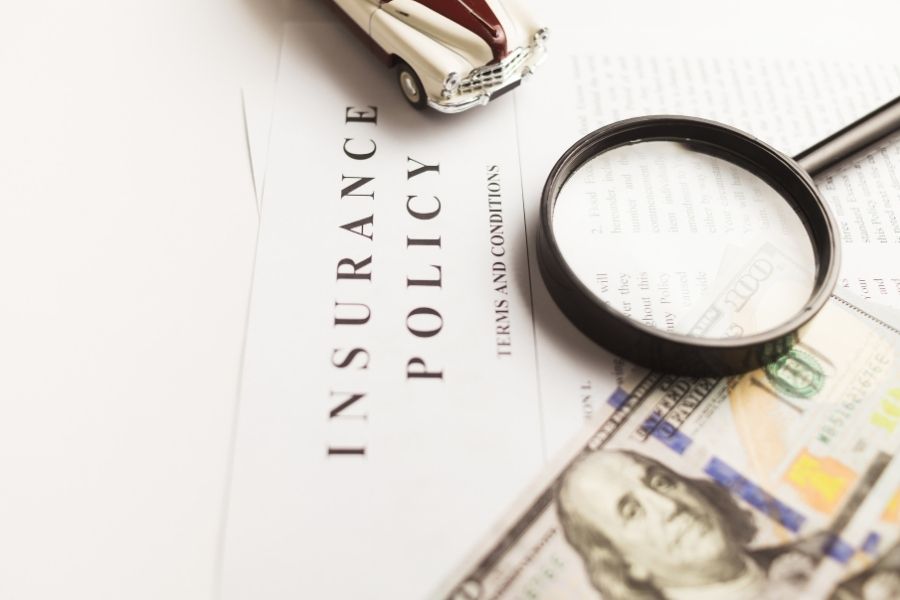 Insurance company issuing a coverage offer document to a homeowner reviewing the settlement estimate